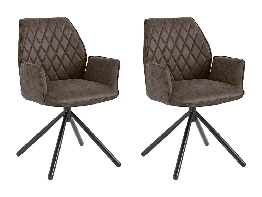 Stoel 2 PK Donkerbruin Loft24