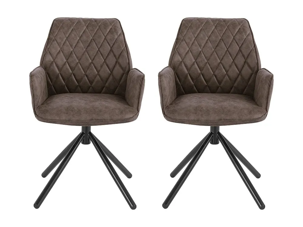 Stoel 2 PK Donkerbruin Loft24