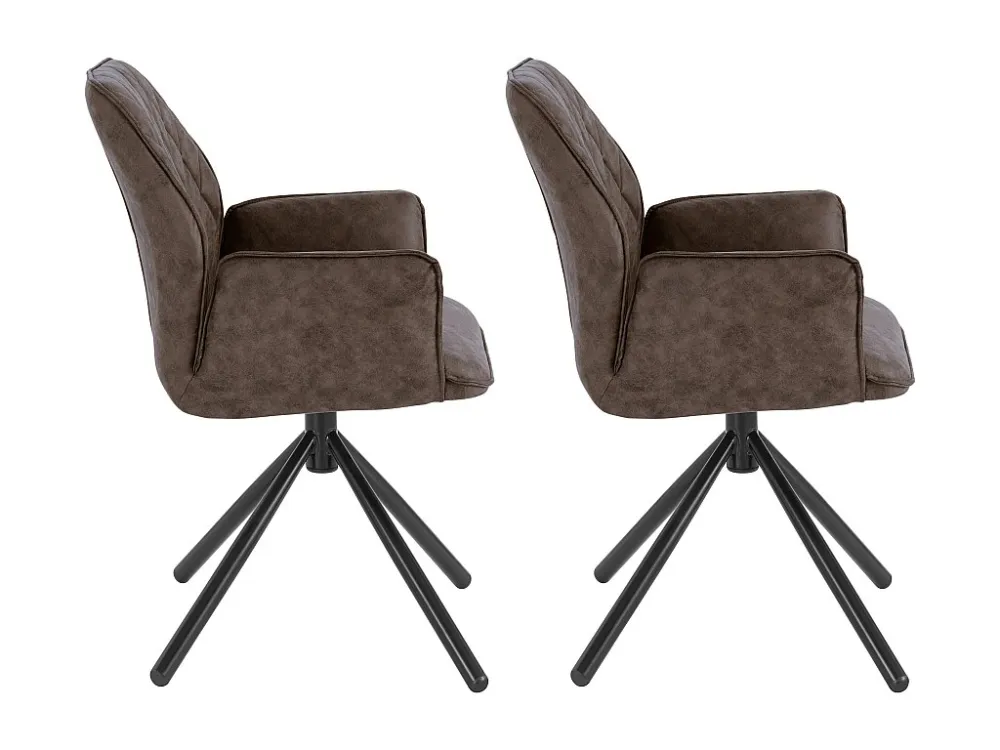 Stoel 2 PK Donkerbruin Loft24