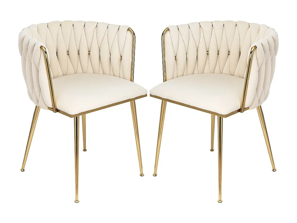 Lot de 2 Chaises de Salle à Manger avec Dossier, Chaise Table Manger en Velours Moderne, pour la Vanité de la Chambre de C...