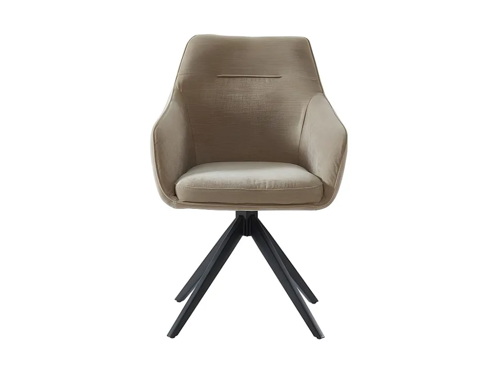 Draaistoel MUSE - Met armleuningen van stof - Beige Maison Céphy