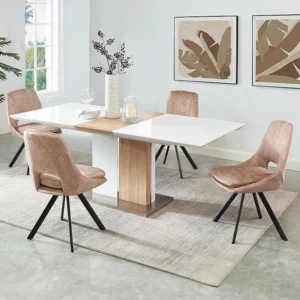 Set van 2 stoelen - Fluweel en metaal - Beige - KELINE - Koop nu goedkoop online Maison Céphy