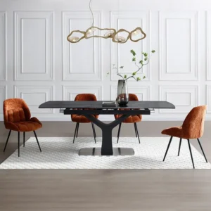 Set van 2 stoelen stof en metaal - Terracotta - LIONIZA van Maison Céphy