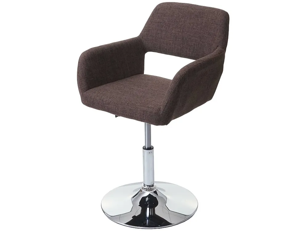 Eetkamerstoel MCW-A50 III, bruin, voet chroom