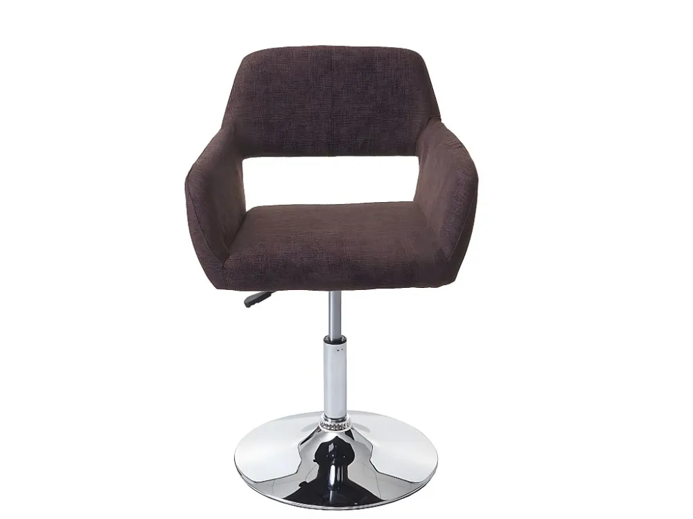 Eetkamerstoel MCW-A50 III, bruin, voet chroom