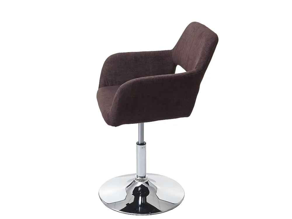 Eetkamerstoel MCW-A50 III, bruin, voet chroom