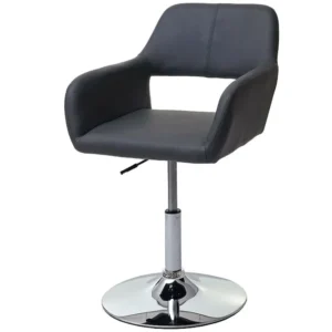 Eetkamerstoel MCW-A50 III, grijs, voet chroom