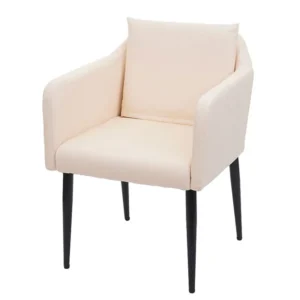 Eetkamerstoel MCW-H93, kunstleer crème-beige
