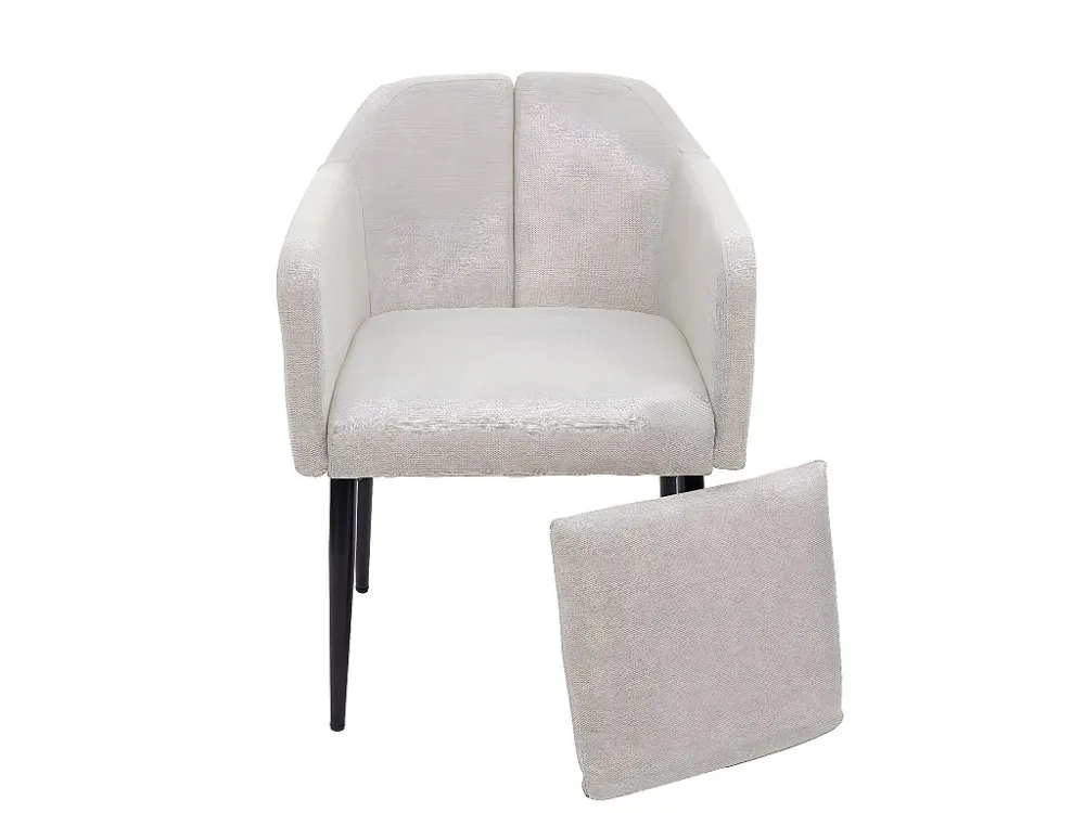 Eetkamerstoel MCW-H93, stof/textiel crème-beige
