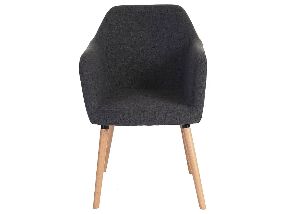 Eetkamerstoel Vaasa T381, textiel, grijs, lichte poten MCW