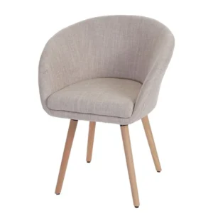 Eetkamerstoel Vaasa T633, Textiel, crème/grijs MCW
