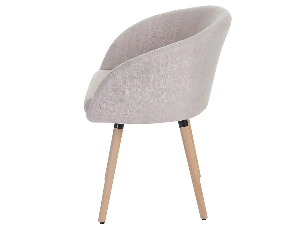 Eetkamerstoel Vaasa T633, Textiel, crème/grijs MCW