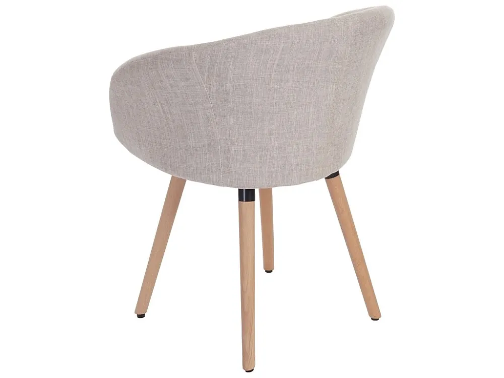 Eetkamerstoel Vaasa T633, Textiel, crème/grijs MCW