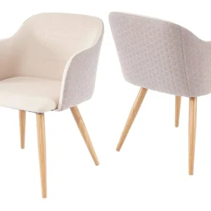 MCW-D71 eetkamerstoel (set van 2), crème-beige