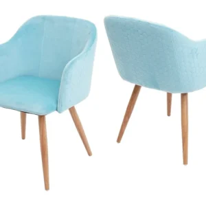MCW-D71 eetkamerstoel (set van 2), Fluweel turquoise