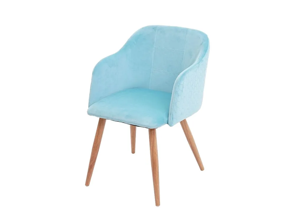 MCW-D71 eetkamerstoel (set van 2), Fluweel turquoise