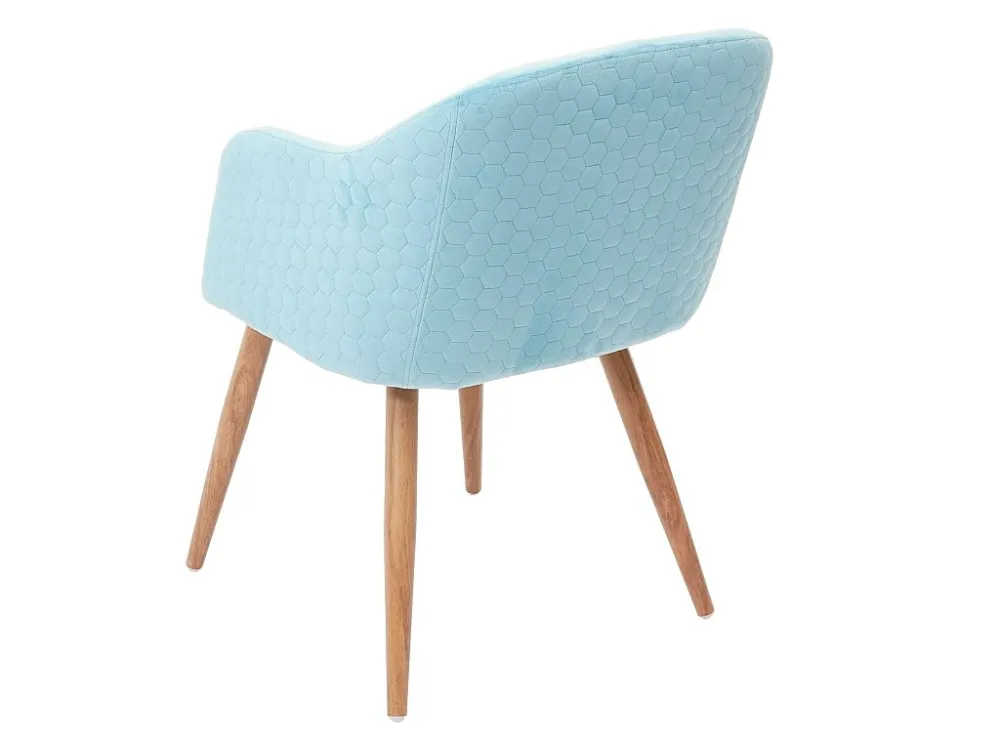 MCW-D71 eetkamerstoel (set van 2), Fluweel turquoise