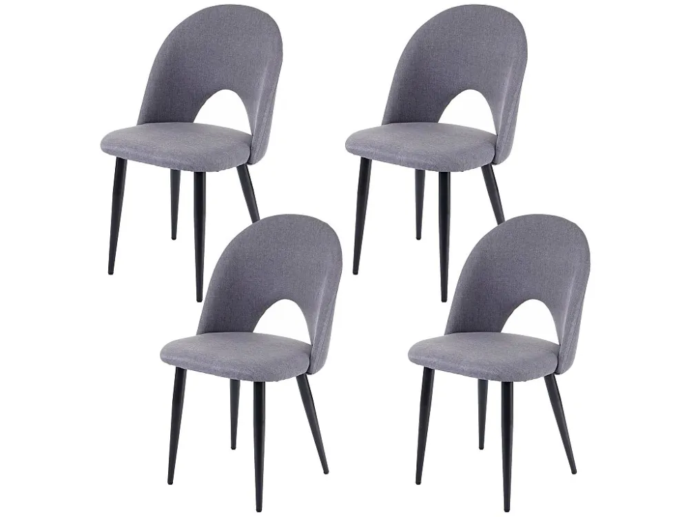 MCW-D73 eetkamerstoel (set van 4), donkergrijs