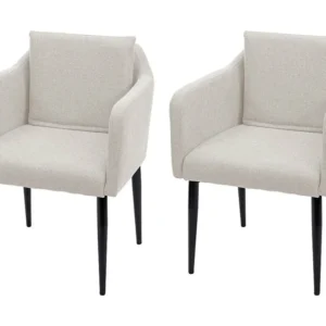 MCW-H93 eetkamerstoel (set van 2), stof/textiel crème-beige