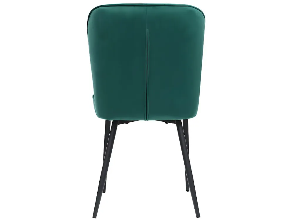 Set van 6 Fluwelen gestoffeerde stoelen - metalen structuur - Groen ModernLuxe