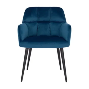 Set 6 stoelen PEGA - Armleuningen - Fluweel metaal - Grijs PASCAL MORABITO