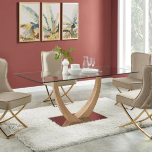 Set van 2 stoelen fluweel en goudkleurig roestvrij staal - Beige - MARELANO PASCAL MORABITO