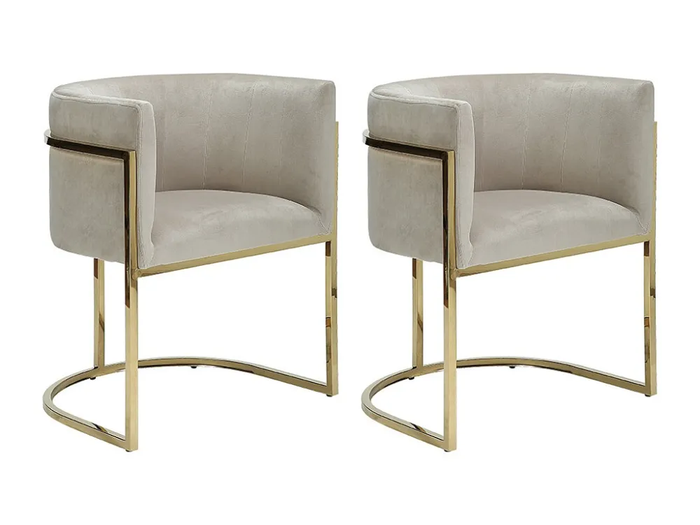 Set van 2 stoelen met armleuningen PERIA - Fluweel en roestvrij staal PASCAL MORABITO