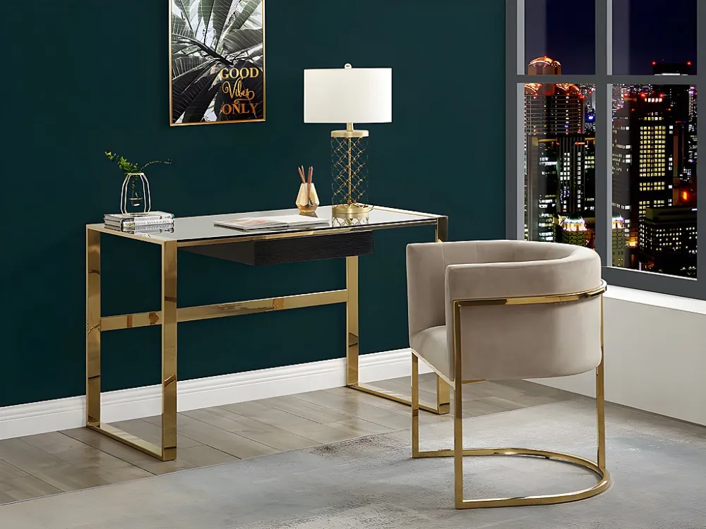 Set van 2 stoelen met armleuningen PERIA - Fluweel en roestvrij staal PASCAL MORABITO