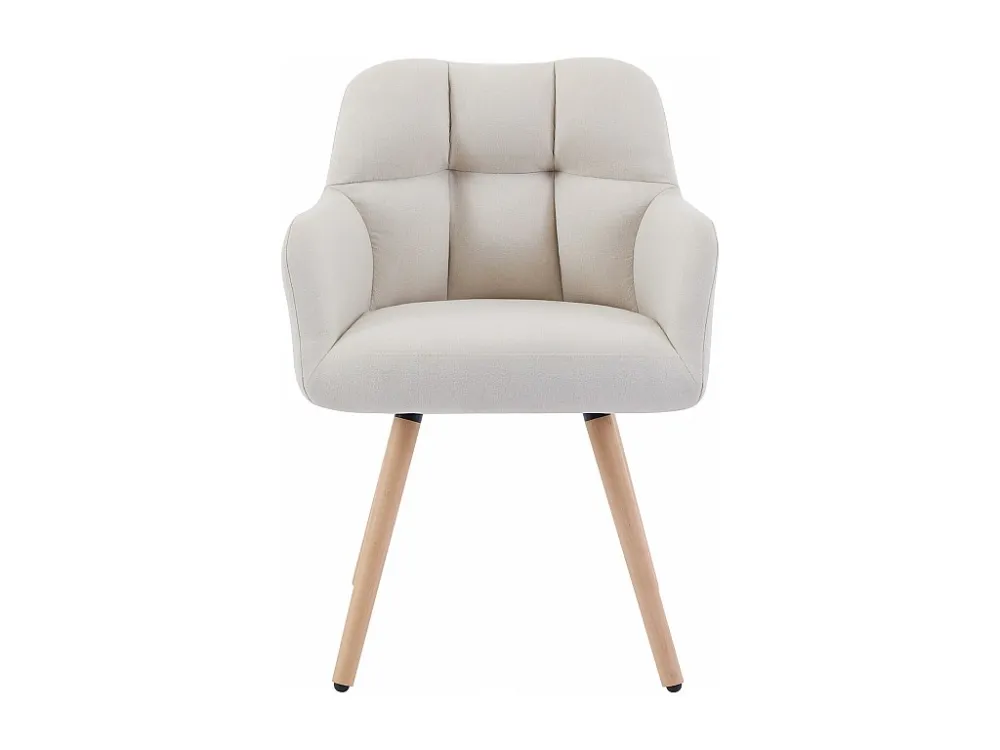 Set van 6 stoelen met armleuningen - Stof van beukenhout - Beige - PEGA PASCAL MORABITO