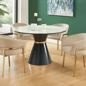 Set van 2 stoelen met armleuningen van velours en goudkleurig metaal - Beige - ZAOVA PASCAL MORABITO