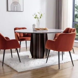 Set van 2 stoelen met armleuningen - Velours en metaal - Terracotta - PEGA PASCAL MORABITO