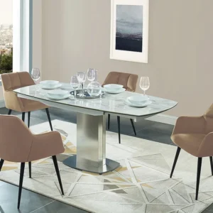 Set van 2 stoelen PEGA - Met armleuningen - Fluweel & metaal - Beige -Koop nu online PASCAL MORABITO