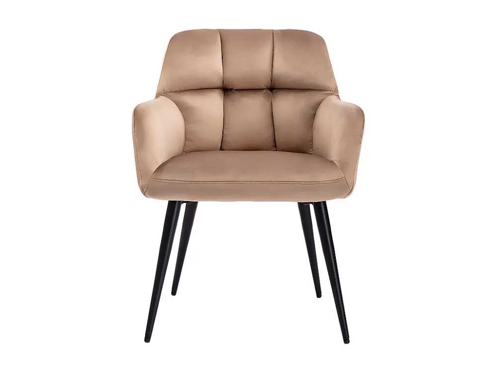 Set van 2 stoelen PEGA - Met armleuningen - Fluweel & metaal - Beige -Koop nu online PASCAL MORABITO