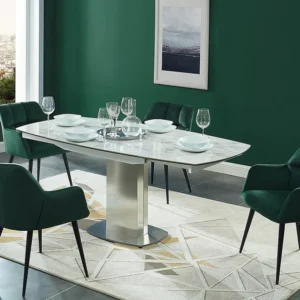 Set van 2 stoelen PEGA - Met armleuningen - Fluweel & metaal - Groen -Koop nu online PASCAL MORABITO