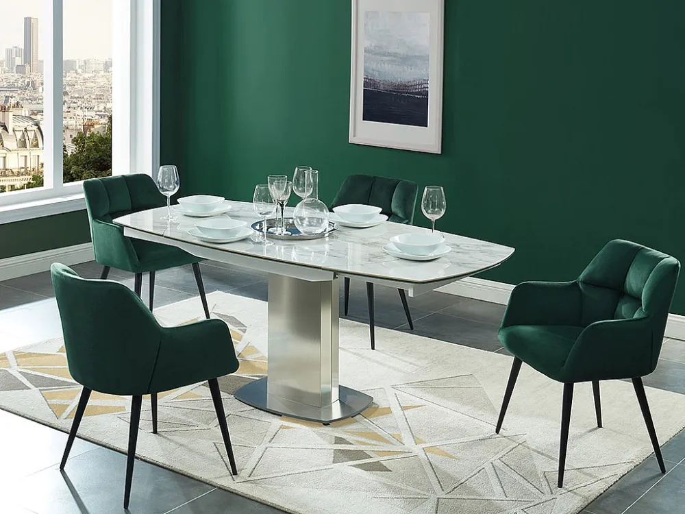 Set van 2 stoelen PEGA - Met armleuningen - Fluweel & metaal - Groen -Koop nu online PASCAL MORABITO