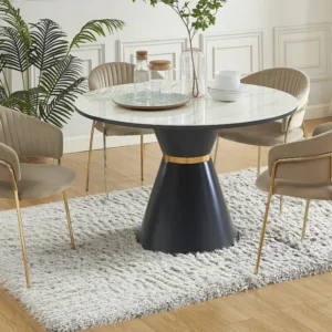 Set van 2 stoelen van velours en goudkleurig metaal - Beige - MADOLIA PASCAL MORABITO