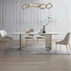 Set van 2 stoelen fluweel en goudkleurig metaal - Beige - DRINKA