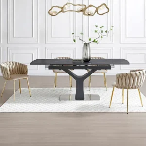 Set van 2 stoelen fluweel en goudkleurig metaal - Beige - ELEGANO
