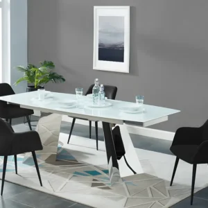 Set van 2 stoelen HEKA - Met armleuningen - Stof en metaal - Zwart - Koop nu online