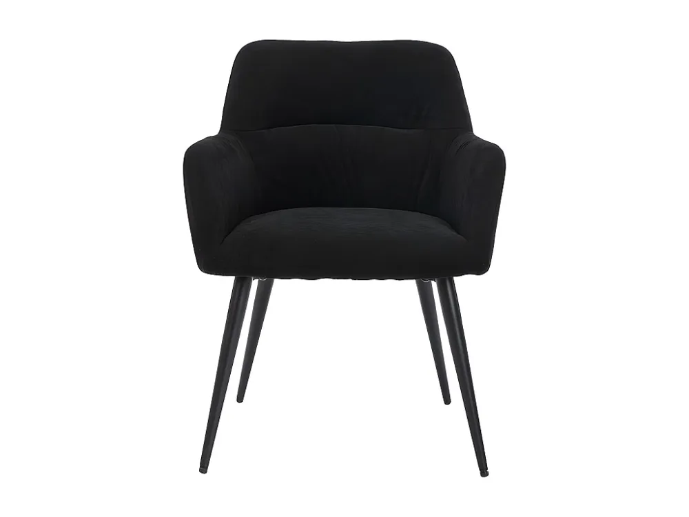 Set van 2 stoelen HEKA - Met armleuningen - Stof en metaal - Zwart - Koop nu online
