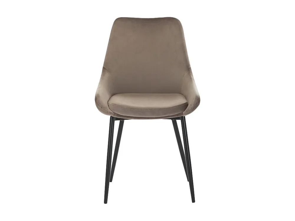 Set van 6 stoelen MASURIE - Fluweel - Taupe - Koop nu