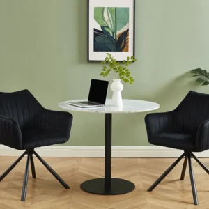 Set van 2 stoelen met fluweel en metalen armleuningen - Zwart - Pascal MORABITO - Koop nu