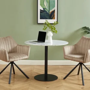 Set van 2 stoelen met fluweel en metalen armleuningen - Beige - Pascal MORABITO - Koop nu