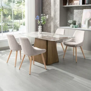 Set van 2 stoelen van stof en beuken - Beige - MASURIE