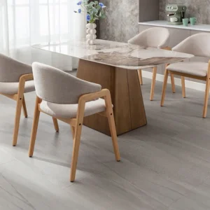 Set van 2 stoelen van stof en heveahout - Beige - SOLUNA