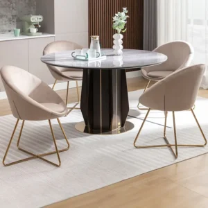 Stoel van velours en goudkleurig metaal - Kleur: beige - BURBAN