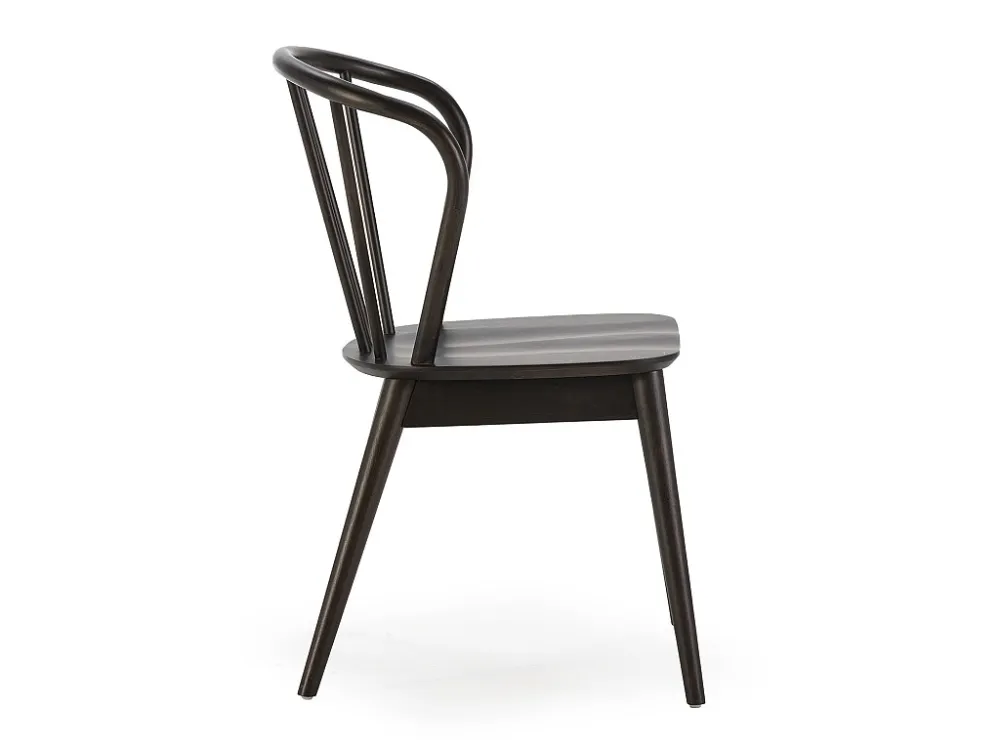 Set van 2 Brisa stoelen de kleur zwart, massief hout. VS Venta-stock