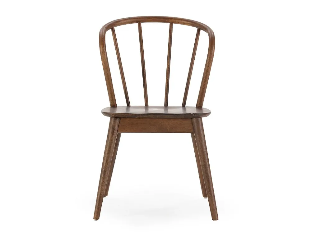 Set van 2 Brisa stoelen Walnoot kleur, Massief hout VS Venta-stock