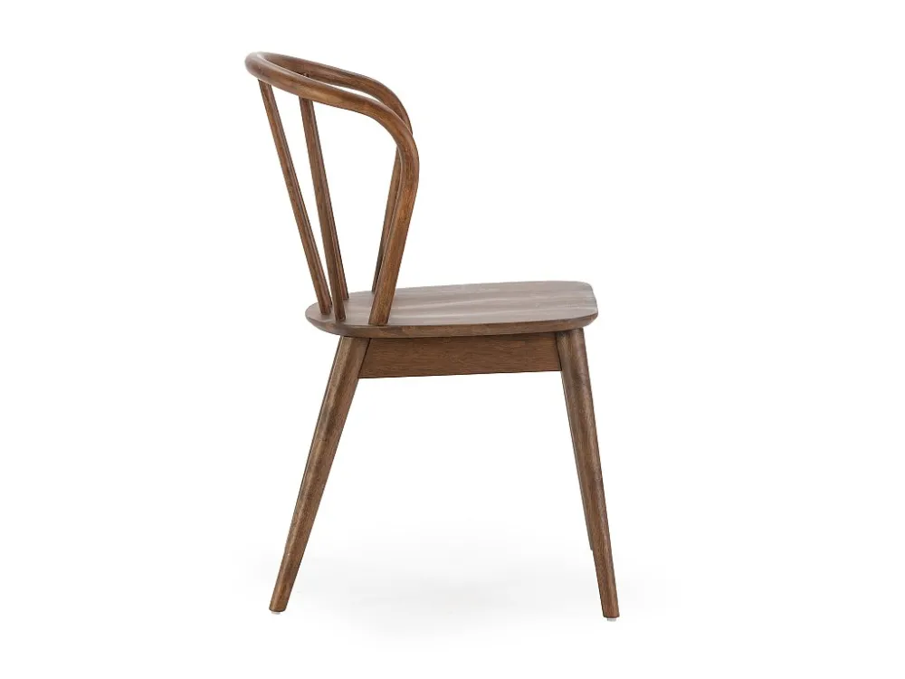 Set van 2 Brisa stoelen Walnoot kleur, Massief hout VS Venta-stock