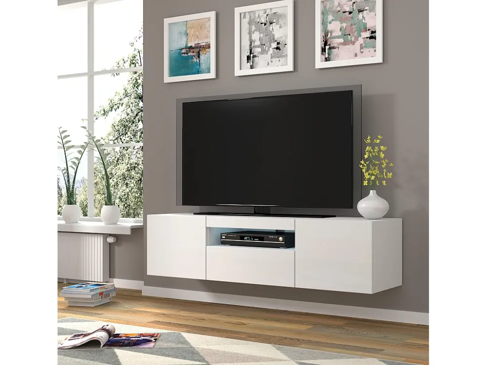 Tv Meubel AURA RTV150 3D 150x37x42 Wit